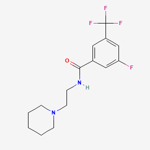 molecular formula C15H18F4N2O B1243164 3-fluoro-N-(2-piperidin-1-ylethyl)-5-(trifluoromethyl)benzamide 