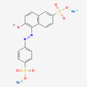 molecular formula C16H10N2Na2O7S2 B12431697 disodium;6-hydroxy-5-[(4-sulfonatophenyl)diazenyl]naphthalene-2-sulfonate 