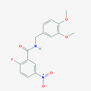 molecular formula C16H15FN2O5 B124317 n-(3,4-Dimethoxybenzyl)-2-fluoro-5-nitrobenzamide CAS No. 247568-67-8