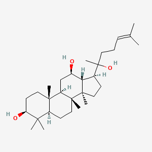 molecular formula C30H52O3 B1243170 (3S,5R,8R,9R,10R,12R,13R,14R,17S)-17-(2-hydroxy-6-methylhept-5-en-2-yl)-4,4,8,10,14-pentamethyl-2,3,5,6,7,9,11,12,13,15,16,17-dodecahydro-1H-cyclopenta[a]phenanthrene-3,12-diol 