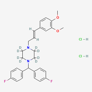 molecular formula C28H32Cl2F2N2O2 B12431774 (E/Z)-Trelnarizine-d8 (dihydrochloride) 