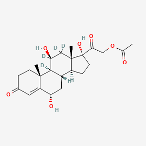 molecular formula C23H32O7 B12431782 21-O-Acetyl 6|A-Hydroxy Cortisol-d4 