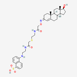 molecular formula C37H50N4O7S2 B1243191 Testosterone-cysteamine-dans CAS No. 75585-80-7