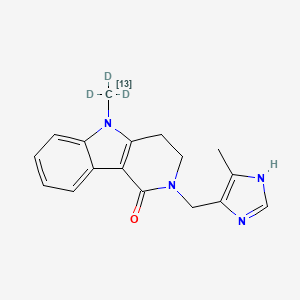 molecular formula C17H18N4O B12431919 Alosetron-13C,d3 
