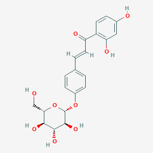 molecular formula C21H22O9 B12431982 (E)-1-(2,4-dihydroxyphenyl)-3-[4-[(2R,3S,4R,5R,6S)-3,4,5-trihydroxy-6-(hydroxymethyl)oxan-2-yl]oxyphenyl]prop-2-en-1-one 