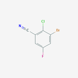 molecular formula C7H2BrClFN B12432006 3-Bromo-2-chloro-5-fluorobenzonitrile 