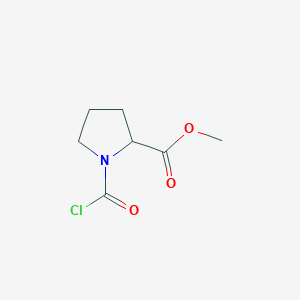 molecular formula C7H10ClNO3 B12432018 Methyl 1-(carbonochloridoyl)pyrrolidine-2-carboxylate 