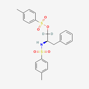 molecular formula C23H25NO5S2 B12432070 N,O-Ditosyl D-Phenylalaninol-d2 