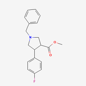molecular formula C19H20FNO2 B12432142 Methyl 1-benzyl-4-(4-fluorophenyl)pyrrolidine-3-carboxylate 