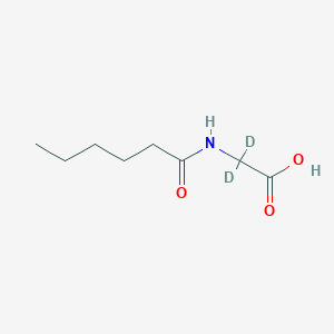 molecular formula C8H15NO3 B12432163 Hexanoylglycine-d2 