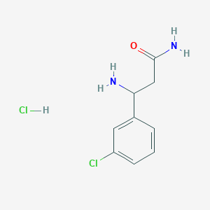 molecular formula C9H12Cl2N2O B12432166 3-Amino-3-(3-chlorophenyl)propanamide hydrochloride 
