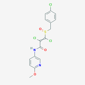 molecular formula C16H13Cl3N2O3S B12432199 (Z)-2,3-dichloro-3-(4-chlorobenzylsulfinyl)-N-(6-methoxypyridin-3-yl)acrylamide 