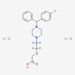 molecular formula C21H27Cl3N2O3 B12432204 Cetirizine (D4 dihydrochloride) 