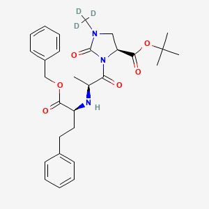 molecular formula C29H37N3O6 B12432212 Imidaprilat Benzyl Ester, (Carbonylimidazolidine)tert-butyl Ester-d3 