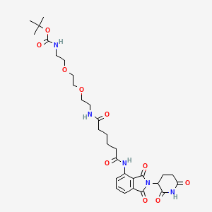 molecular formula C30H41N5O10 B12432246 Pomalidomide-amido-C4-amido-PEG2-C2-NH-Boc 