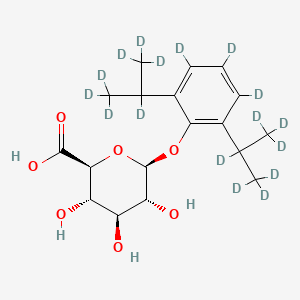 molecular formula C18H26O7 B12432312 Propofol-d17 |A-D-Glucuronide 