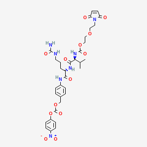 molecular formula C34H41N7O13 B12432316 Mal-PEG2-Val-Cit-PABA-PNP 