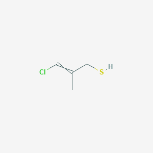 molecular formula C4H7ClS B12432355 3-chloro-2-methylprop-2-ene-1-thiol 