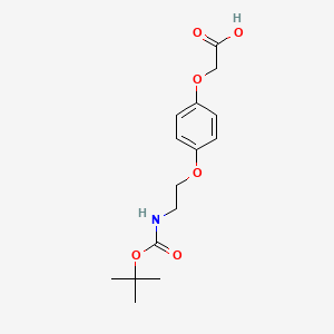 molecular formula C15H21NO6 B12432387 Boc-NH-PEG1-Ph-O-CH2COOH 