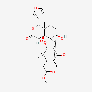 molecular formula C27H34O9 B12432389 methyl 2-[(1S,2S,5S,10S,11R)-6-(furan-3-yl)-2,10-dihydroxy-1,5,15,15-tetramethyl-8,17-dioxo-7,18-dioxapentacyclo[11.3.1.111,14.02,11.05,10]octadecan-16-yl]acetate 