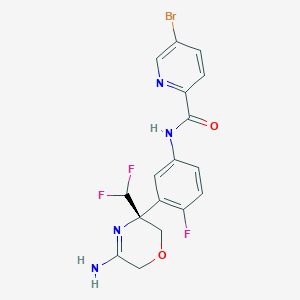 molecular formula C17H14BrF3N4O2 B12432397 BACE-1 inhibitor 1 