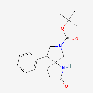molecular formula C18H24N2O3 B12432509 Tert-butyl 2-oxo-9-phenyl-1,7-diazaspiro[4.4]nonane-7-carboxylate 