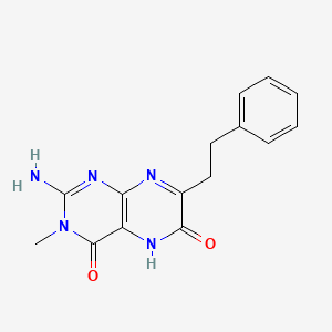 molecular formula C15H15N5O2 B1243256 2-amino-3-methyl-7-(2-phenylethyl)-5H-pteridine-4,6-dione 