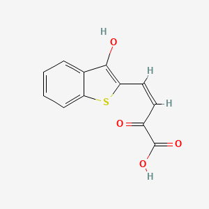 molecular formula C12H8O4S B1243258 cis-4-(3-Hydroxy-1-benzothiophen-2-yl)-2-oxobut-3-enoic acid 