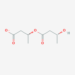 molecular formula C8H13O5- B1243263 (R)-3-[(R)-3-hydroxybutanoyloxy]butanoate 