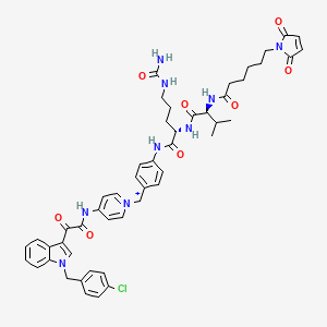 molecular formula C50H55ClN9O8+ B12432681 MC-Val-Cit-PAB-indibulin 