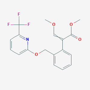 molecular formula C18H16F3NO4 B12432721 Methyl 3-methoxy-2-[2-[[6-(trifluoromethyl)pyridin-2-yl]oxymethyl]phenyl]prop-2-enoate 