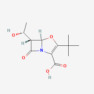 molecular formula C12H17NO5 B1243273 (5R,6R)-3-tert-butyl-6-[(1R)-1-hydroxyethyl]-7-oxo-4-oxa-1-azabicyclo[3.2.0]hept-2-ene-2-carboxylic acid 