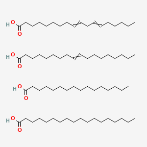molecular formula C70H134O8 B12432781 Hexadecanoic acid;octadeca-9,12-dienoic acid;octadecanoic acid;octadec-9-enoic acid 