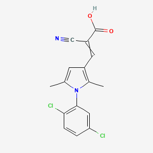 molecular formula C16H12Cl2N2O2 B12432811 2-Cyano-3-[1-(2,5-dichlorophenyl)-2,5-dimethylpyrrol-3-yl]prop-2-enoic acid 