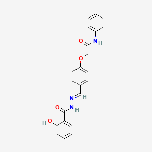 2-(4-((2-Hydroxy-benzoyl)-hydrazonomethyl)-phenoxy)-N-phenyl-acetamide
