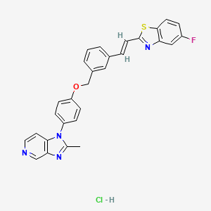 molecular formula C29H22ClFN4OS B12432943 CP-96021 hydrochloride 