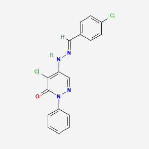 4-Chlorobenzaldehyde (5-chloro-6-oxo-1-phenyl-1,6-dihydropyridazin-4-yl)hydrazone