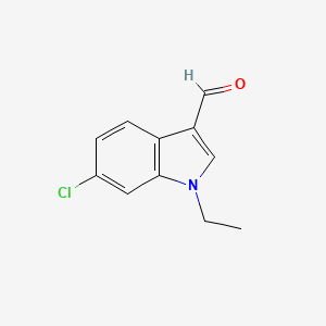 molecular formula C11H10ClNO B12432951 6-Chloro-1-ethyl-1H-indole-3-carbaldehyde 