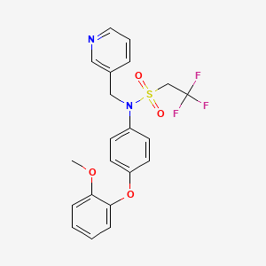 2,2,2-Trifluoro-N-(4-(2-methoxyphenoxy)phenyl)-N-(pyridin-3-ylmethyl)ethanesulfonamide