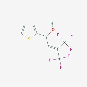 molecular formula C9H6F6OS B012433 1-(2-Thienyl)-4,4,4-trifluoro-3-trifluoromethyl-2-buten-1-ol CAS No. 100482-55-1