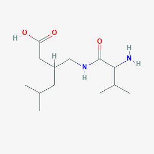 molecular formula C13H26N2O3 B12433066 3-[(2-Amino-3-methylbutanamido)methyl]-5-methylhexanoic acid 
