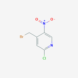 molecular formula C6H4BrClN2O2 B12433076 4-(Bromomethyl)-2-chloro-5-nitropyridine 