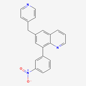 8-(3-Nitrophenyl)-6-(pyridin-4-ylmethyl)quinoline
