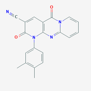 1-(3,4-Dimethylphenyl)-2,5-dioxo-3-dipyrido[1,2-d:3',4'-f]pyrimidinecarbonitrile