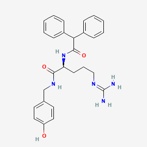 (2S)-5-(diaminomethylideneamino)-2-[(2,2-diphenylacetyl)amino]-N-[(4-hydroxyphenyl)methyl]pentanamide