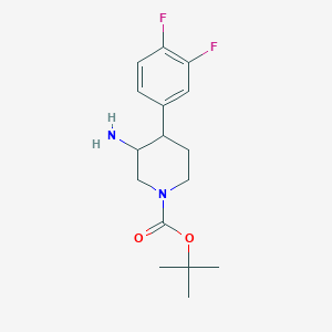 molecular formula C16H22F2N2O2 B12433222 Tert-butyl 3-amino-4-(3,4-difluorophenyl)piperidine-1-carboxylate 