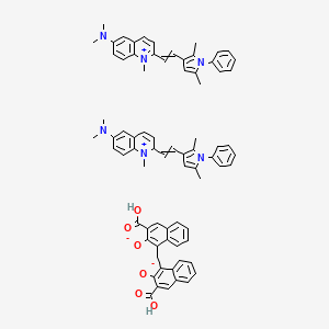 molecular formula C75H70N6O6 B12433230 Pyrvinium embonate 