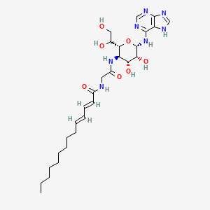 (2E,4E)-N-[2-[[(2R,3R,4R,5R,6S)-2-(1,2-Dihydroxyethyl)-4,5-dihydroxy-6-(7H-purin-6-ylamino)oxan-3-yl]amino]-2-oxoethyl]tetradeca-2,4-dienamide