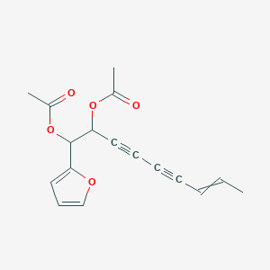 molecular formula C17H16O5 B12433264 (7E)-1-(acetyloxy)-1-(furan-2-yl)non-7-en-3,5-diyn-2-yl acetate 