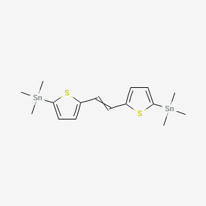 molecular formula C16H24S2Sn2 B12433298 trimethyl({5-[(1E)-2-[5-(trimethylstannyl)thiophen-2-yl]ethenyl]thiophen-2-yl})stannane 